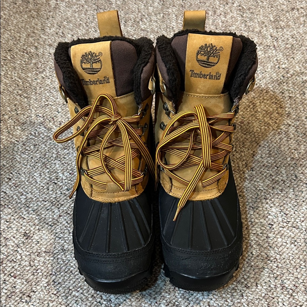 Timberland, Men’s Snow Duck Boots, US 11.5, Black Waterproof, Pre-owned